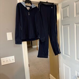 Oleg Cassini Sport Navy Tracksuit with Light Blue Accents